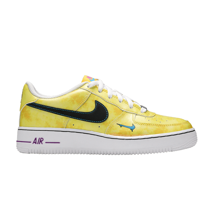 Nike Air Force 1 Low GS 'Peace, Love, and Basketball' — Speed Yellow/Black/Laser Blue