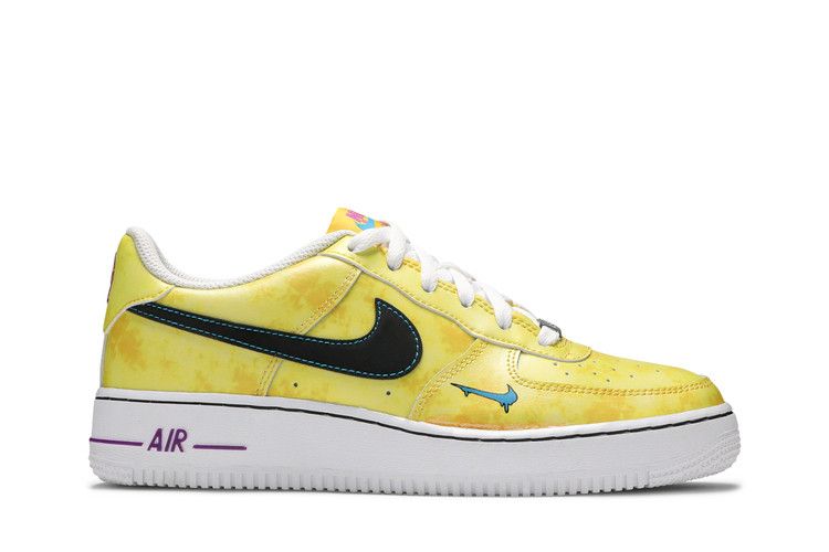 Nike Air Force 1 Low GS 'Peace, Love, and Basketball' — Speed Yellow/Black/Laser Blue (2)