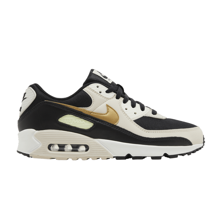 Nike Wmns Air Max 90 'Black Metallic Gold' — Black/Metallic Gold/Summit White