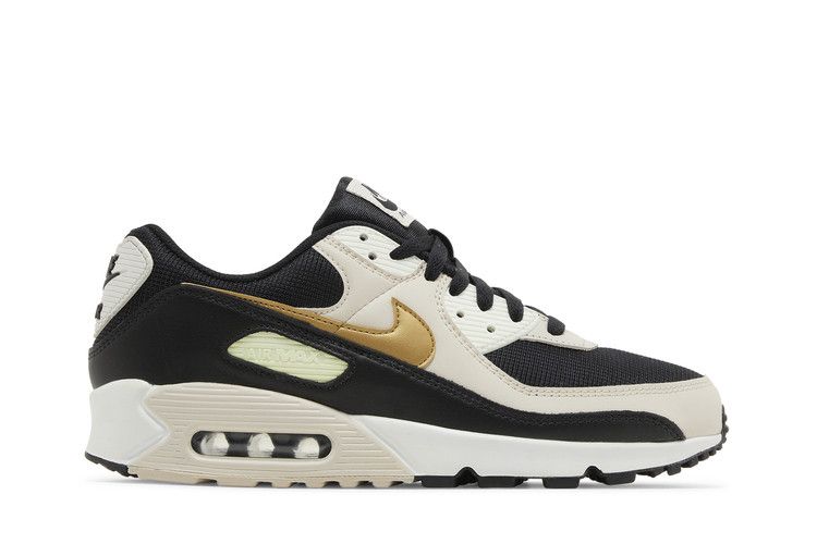 Nike Wmns Air Max 90 'Black Metallic Gold' — Black/Metallic Gold/Summit White (2)