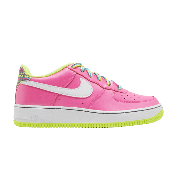 Nike Air Force 1 GS 'Pink Blast Volt' — Pink Blast/Volt/Oracle Aqua/White