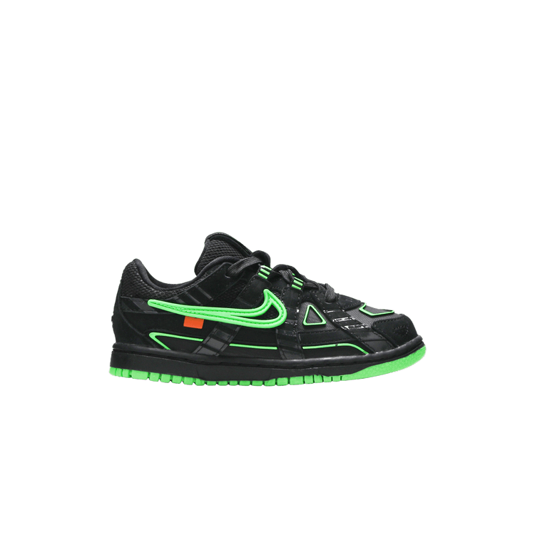 Off-White x Nike Rubber Dunk TD 'Green Strike' — Black/White/Green Strike