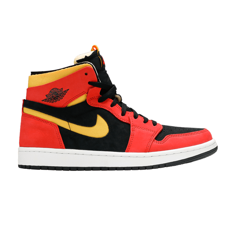 Air Jordan 1 High Zoom Comfort 'Chile Red' — Black/Chile Red/White/University Gold