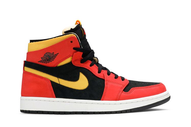 Air Jordan 1 High Zoom Comfort 'Chile Red' — Black/Chile Red/White/University Gold