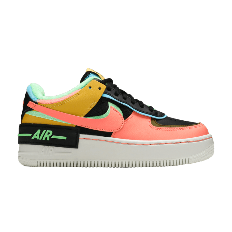 Nike Wmns Air Force 1 Shadow SE 'Solar Flare Atomic Pink' — Solar Flare/Baltic Blue/Black/Atomic Pink