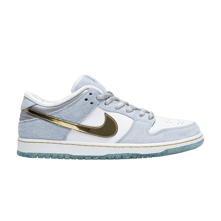 Sean Cliver x Nike Dunk Low SB 'Holiday Special' — White/Psychic Blue/Metallic Gold