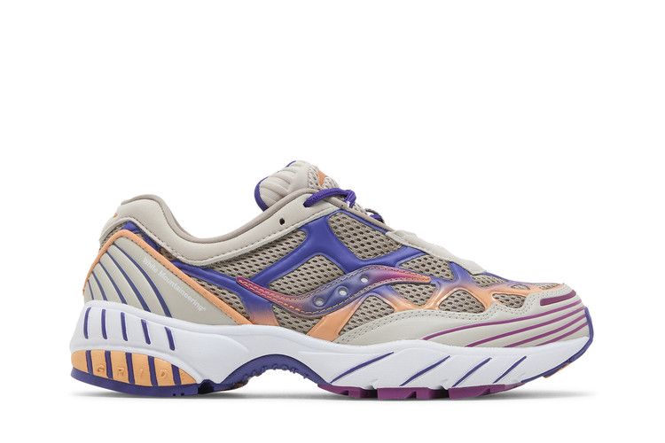White Mountaineering x Saucony Grid Web 'Purple Orange' — Purple/Orange/Tan