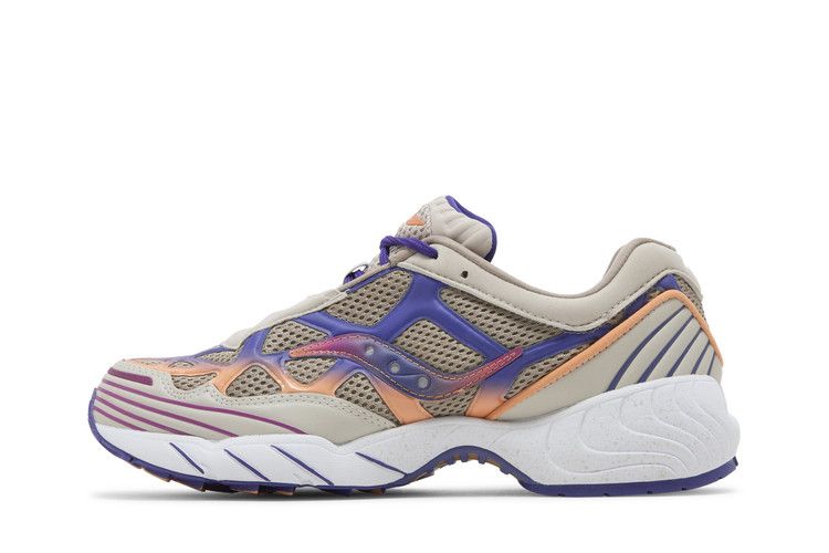 White Mountaineering x Saucony Grid Web 'Purple Orange' — Purple/Orange/Tan