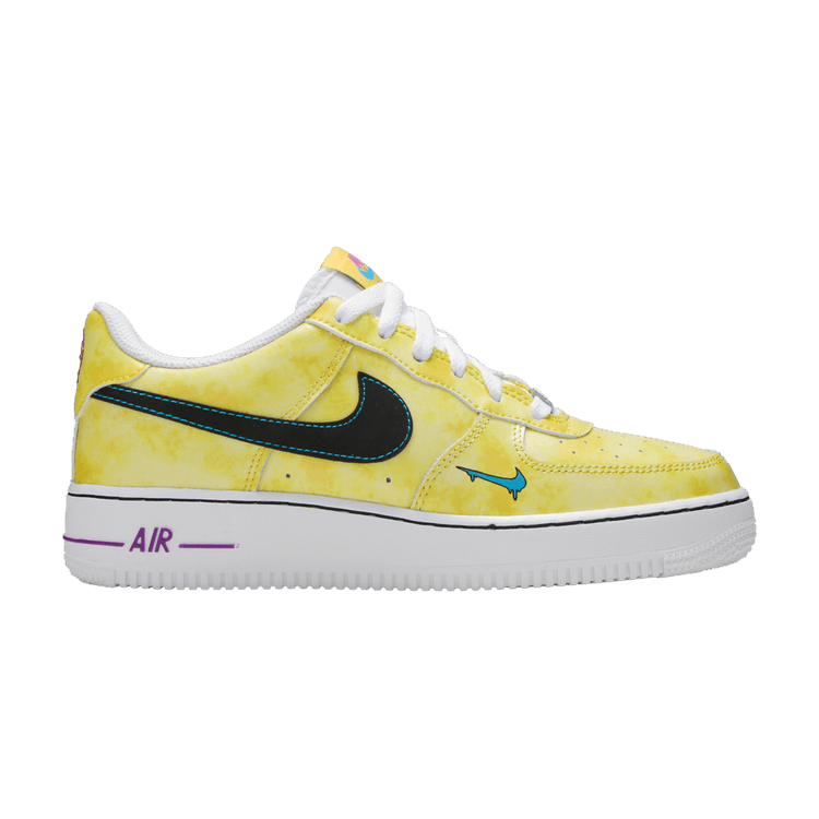 Nike Air Force 1 '07 LV8 'Peace, Love, and Basketball' — Speed Yellow/Laser Blue/White/Black