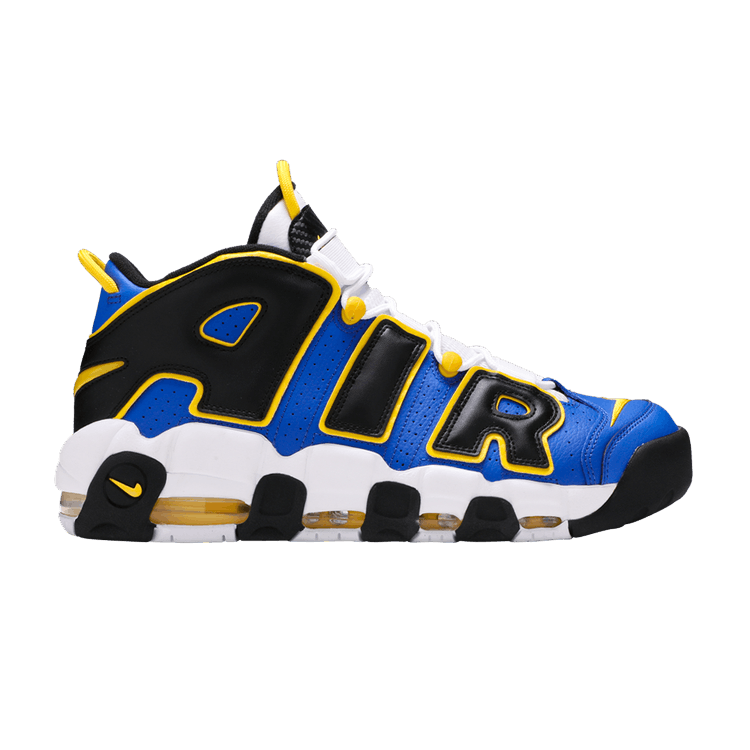 Nike Air More Uptempo 'Peace, Love, and Basketball' — Game Royal/Black/White/Speed Yellow