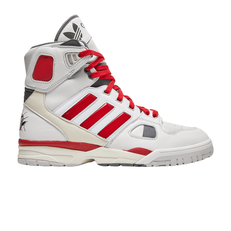 Kid Cudi x adidas Torsion Artillery High 'Wyld Stallyns' — Crystal White/Scarlet/Off-White
