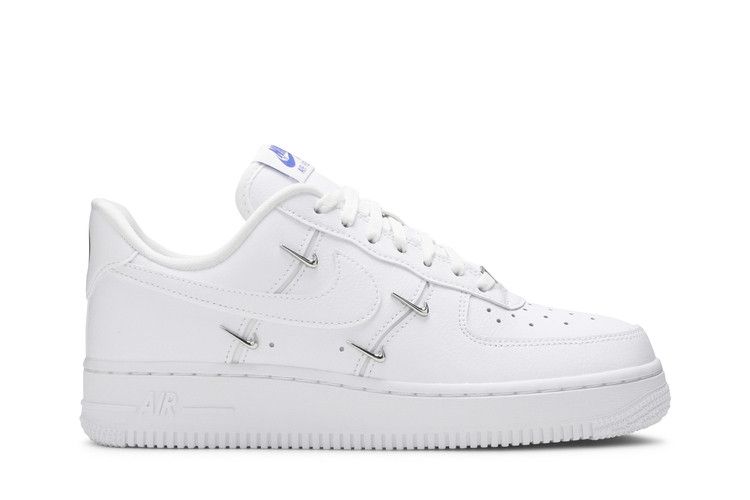 Nike Wmns Air Force 1 '07 LX 'Sisterhood - White Metallic Silver' — White/Hyper Royal/Black/White (2)
