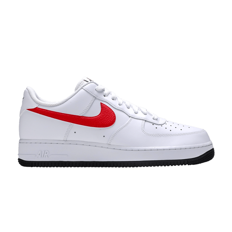 Nike Air Force 1 '07 'Mismatched Swooshes - White' — White/Photo Blue/Black/University Red