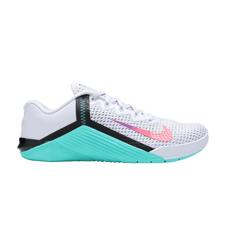 Nike Wmns Metcon 6 'Football Grey Jade' — Football Grey/Hyper Jade/Black/Flash Crimson