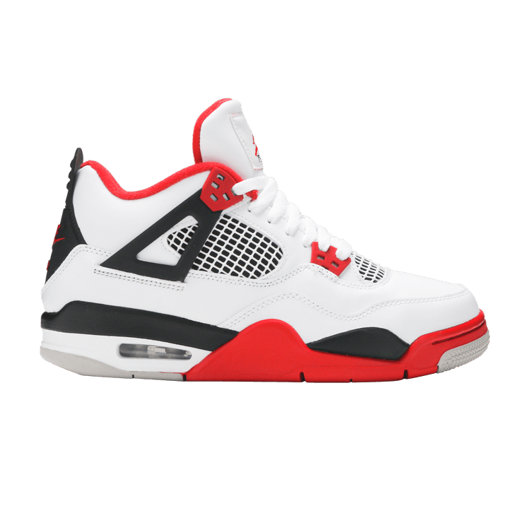 Air Jordan 4 Retro OG GS 'Fire Red' 2020 — White/Black/Tech Grey/Fire Red