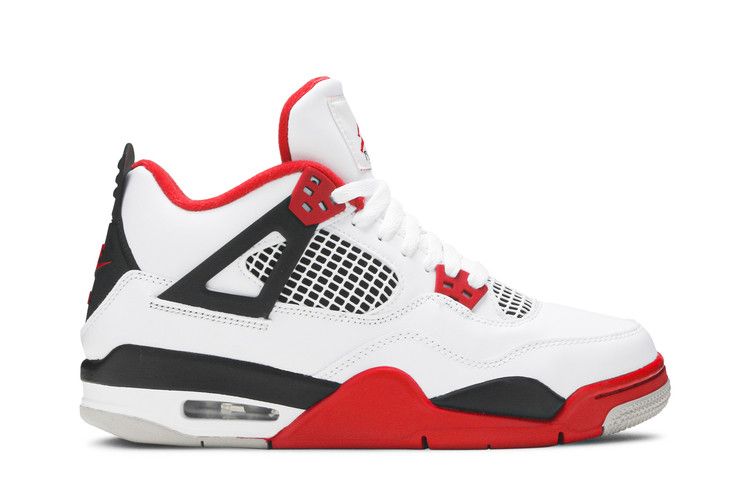 Air Jordan 4 Retro OG GS 'Fire Red' 2020 — White/Black/Tech Grey/Fire Red
