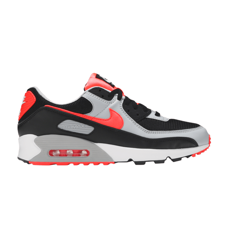 Nike Air Max 90 'Radiant Red' — Black/Radiant Red/White/Wolf Grey