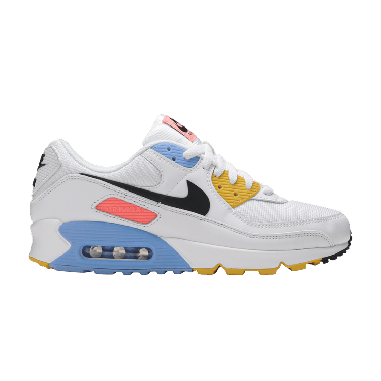 Nike Wmns Air Max 90 'Solar Flare' — White/Pure Platinum/Solar Flare/Black