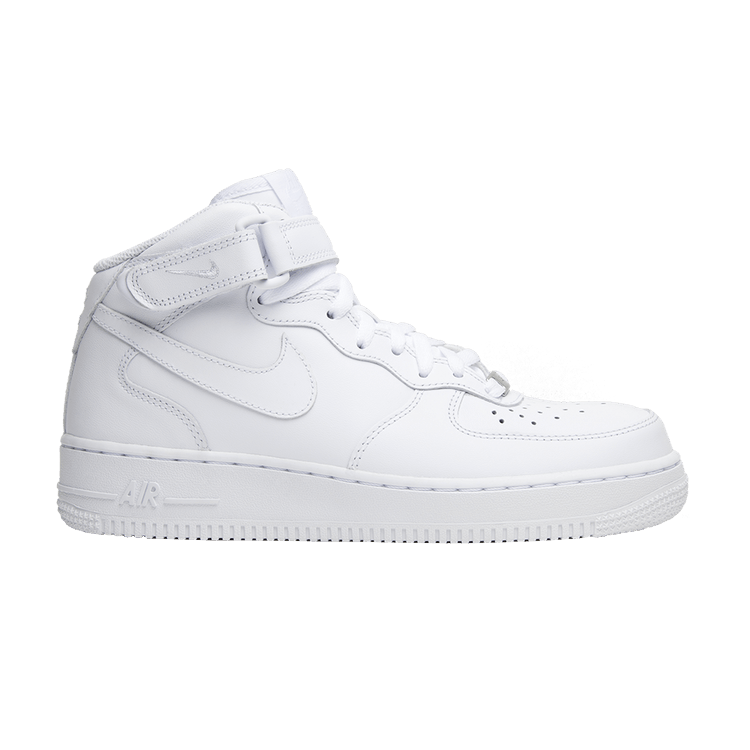 Nike Wmns Air Force 1 Mid 07 Leather 'Triple White' — White/White