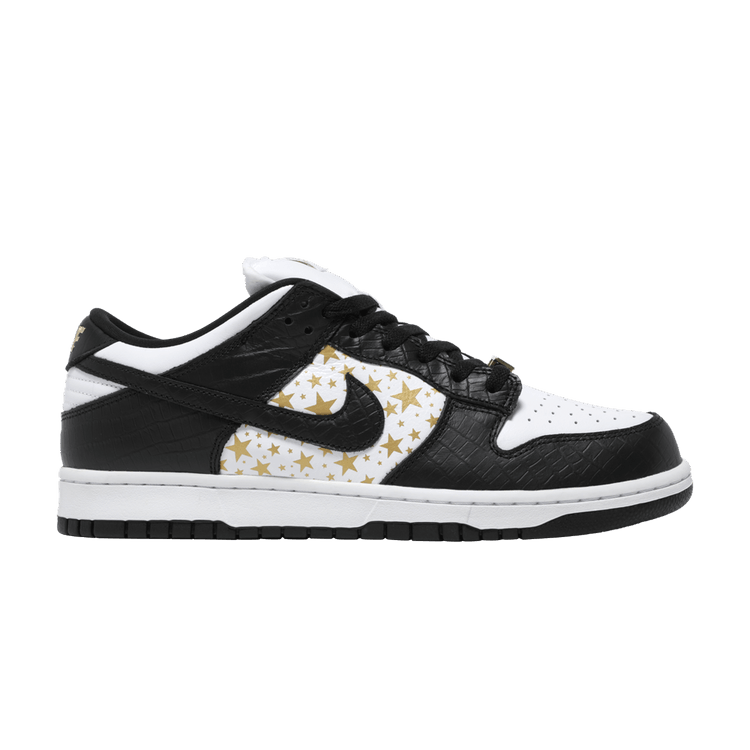 Supreme x Nike Dunk Low OG SB QS 'Black' — White/Metallic Gold/Black
