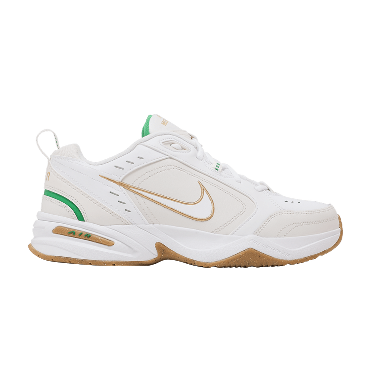 Nike Air Monarch IV 'White Lucky Green Gold' — White/Phantom Grey/Lucky Green/Metallic Gold