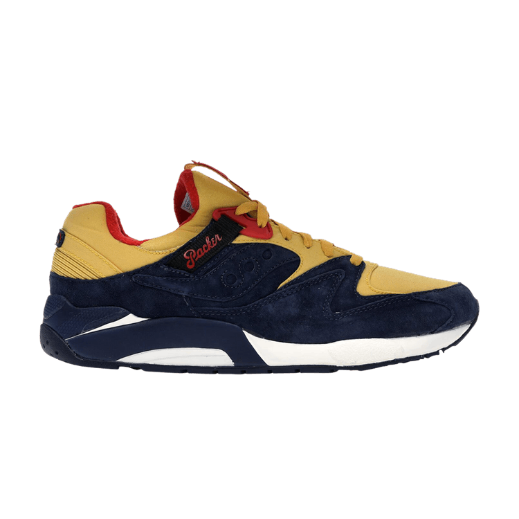 Packer Shoes x Just Blaze x Saucony Grid 9000 'Snow Beach' Sample — Navy/Yellow