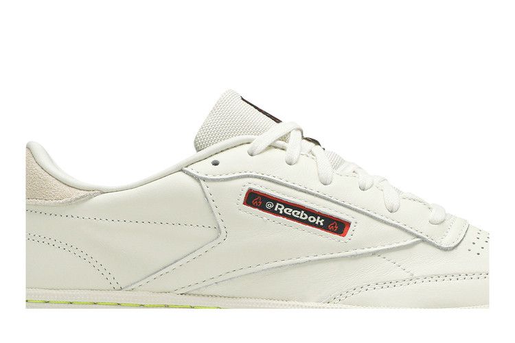 Hot Ones x Reebok Club C 85 'Scoville Levels' — Classic White/Paper White/Sandtrap