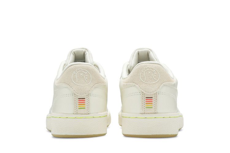 Hot Ones x Reebok Club C 85 'Scoville Levels' — Classic White/Paper White/Sandtrap
