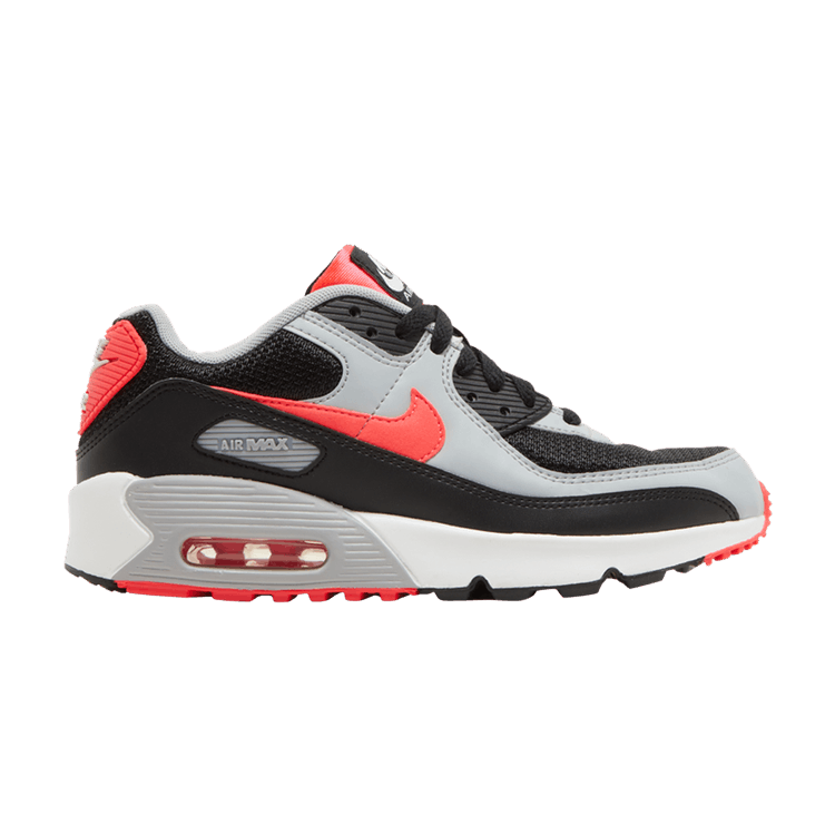 Nike Air Max 90 LTR GS 'Radiant Red' — Black/White/Wolf Grey/Radiant Red