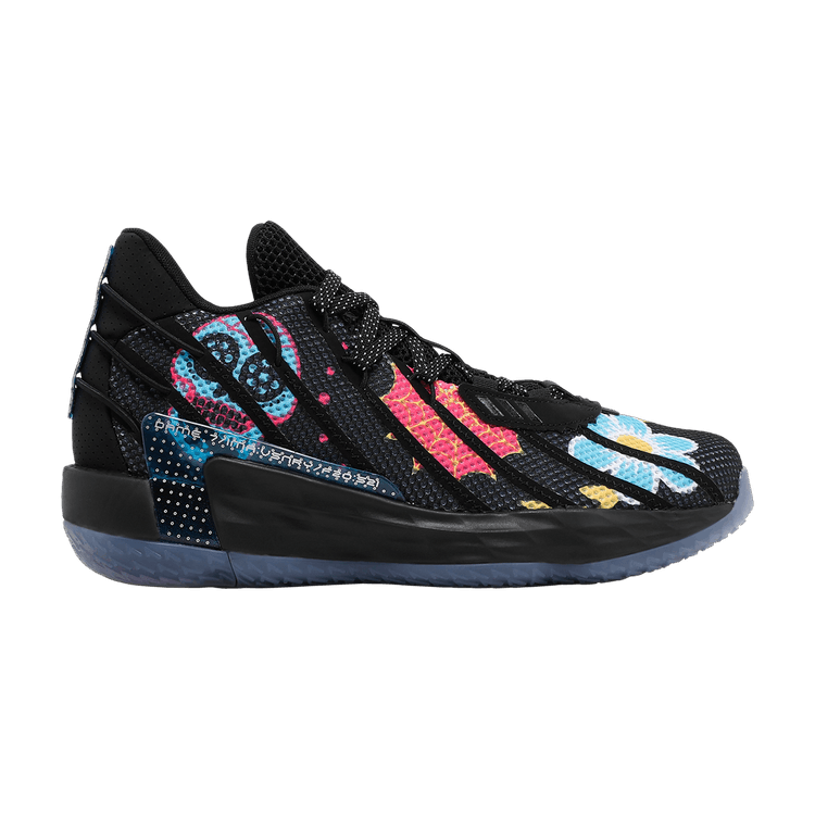 adidas Dame 7 'Day Of The Dead' — Core Black/Semi Solar Pink/Bold Gold