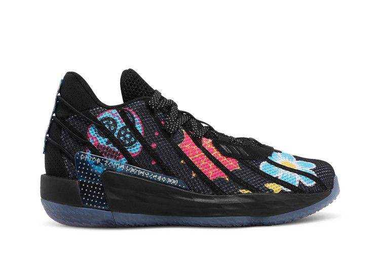adidas Dame 7 'Day Of The Dead' — Core Black/Semi Solar Pink/Bold Gold