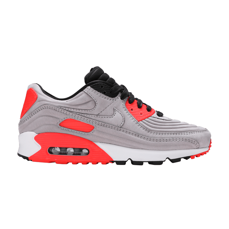 Nike Air Max 90 QS Lux 'Night Silver Crimson' — Night Silver/Night Silver/Bright Crimson