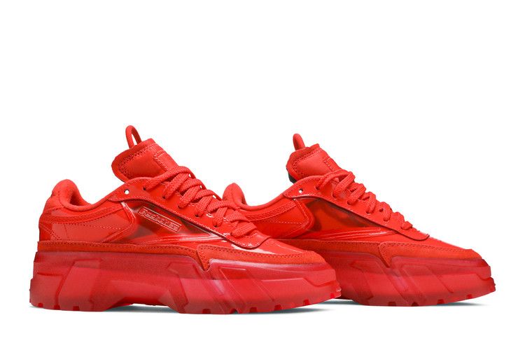Cardi B x Reebok Club C J 'Red Clear' — Instinct Red/Instinct Red/Clear
