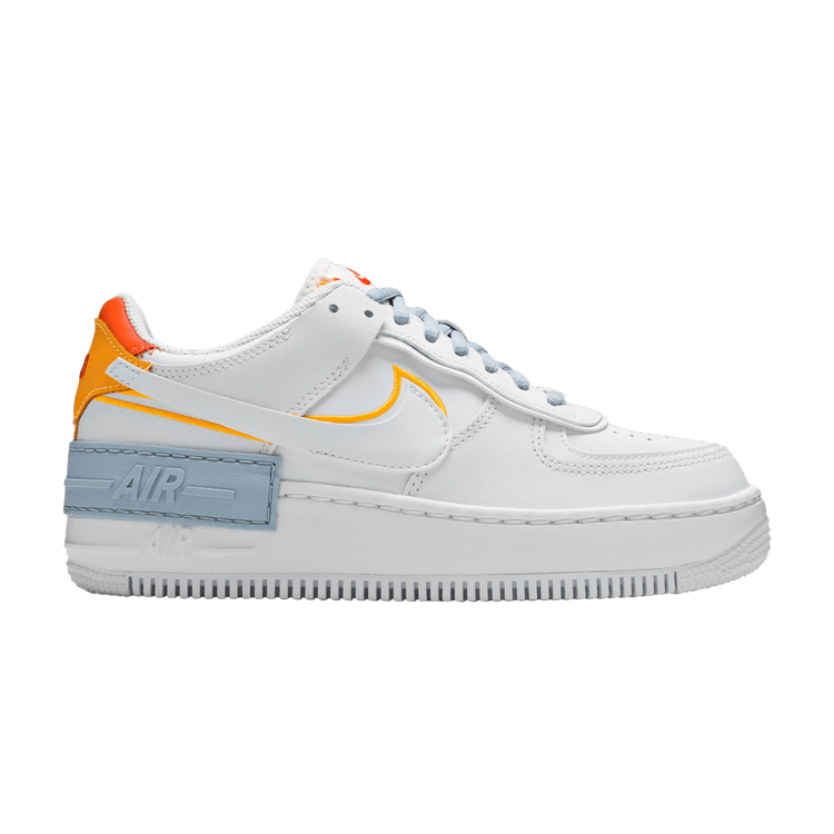 Nike Wmns Air Force 1 Shadow 'Be Kind' — White/Light Armory Blue Heather/Laser Orange/Summit White