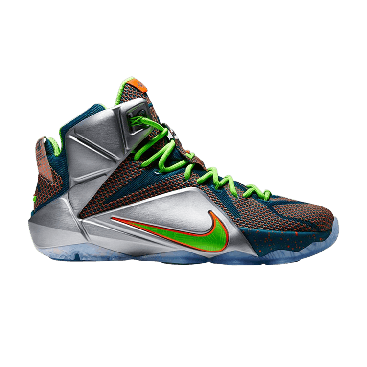 Nike LeBron 12 'Trillion Dollar Man' — Reflective Blue/TT-Electric Green-Metallic Silver