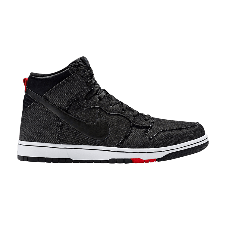 Nike Dunk CMFT High 'Black Denim' — Black/White-University Red