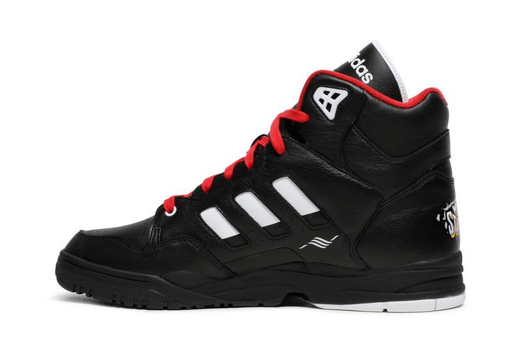 Kid Cudi x adidas Torsion Artillery Mid 'Bill & Ted' — Core Black/Cloud White/Scarlet