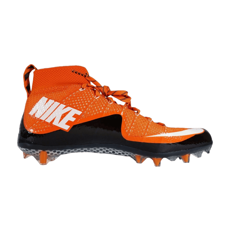 Nike Vapor Untouchable Carbon Flyknit Football Cleat — Orange/Black-White