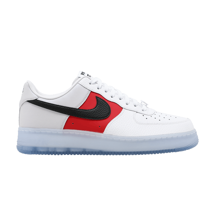 Nike Air Force 1 '07 LV8 EMB 'Icy Soles - University Red' — White/Black/Vast Grey/University Red