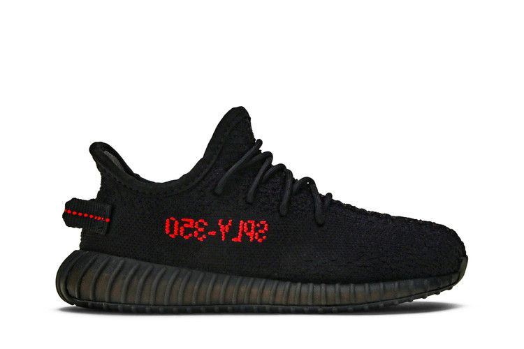 adidas Yeezy Boost 350 V2 Kids 'Bred' — Core Black/Core Black/Red