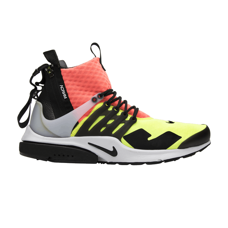 Acronym x Nike Air Presto Mid 'Multicolor' — White/Black/Hot Lava-Black