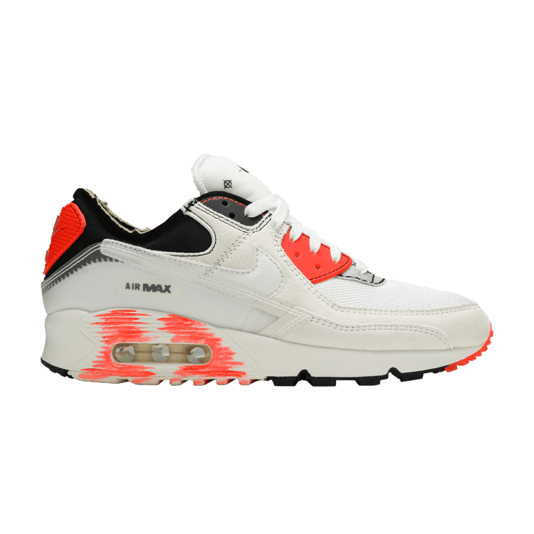 Nike Air Max 90 'Archetype' — White/White/Black/Bright Crimson