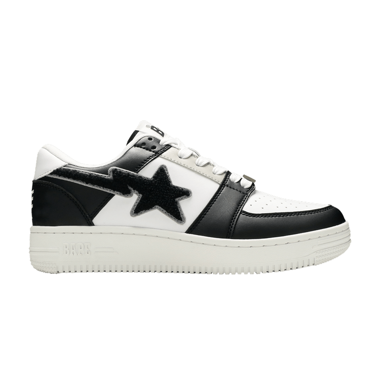 Bapesta Low M1 'Patched' — Black/White