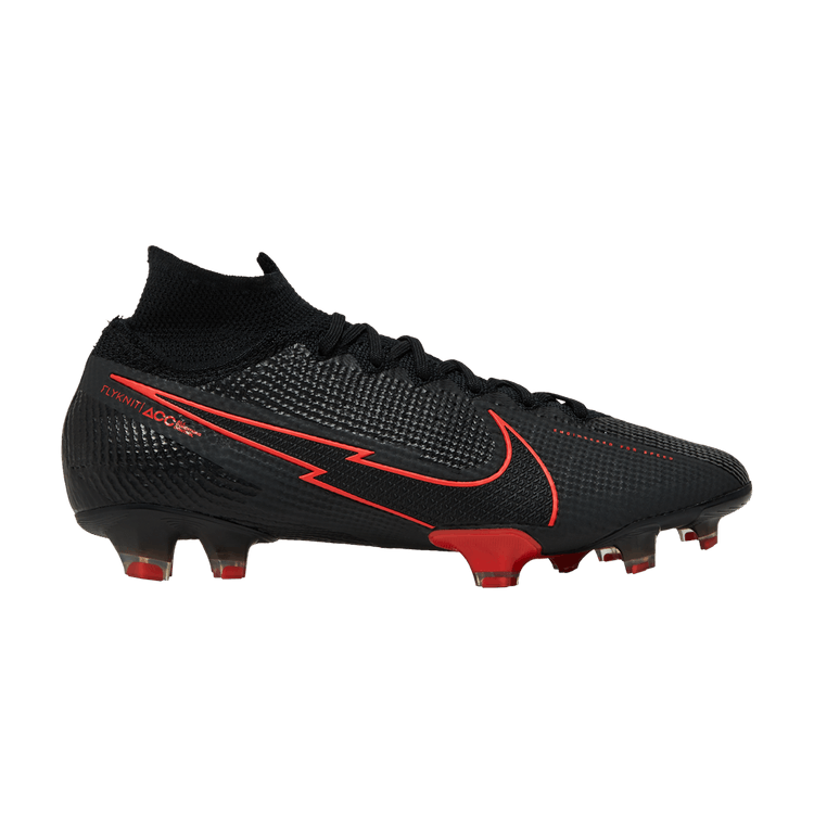 Nike Mercurial Superfly 7 Elite FG 'Chile Red Pack - Black' — Black/Dark Smoke Grey/Black