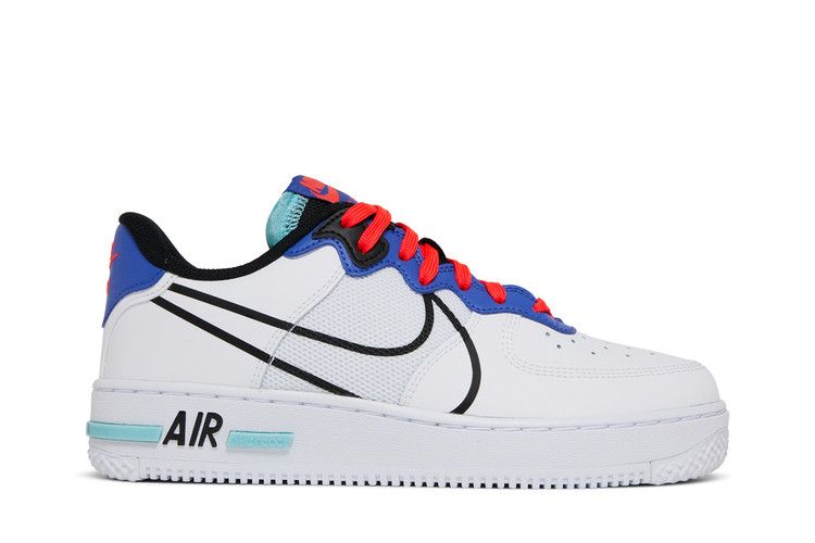 Nike Air Force 1 React GS 'Astronomy Blue Laser Crimson' — White/Astronomy Blue/Laser Crimson/Black (2)