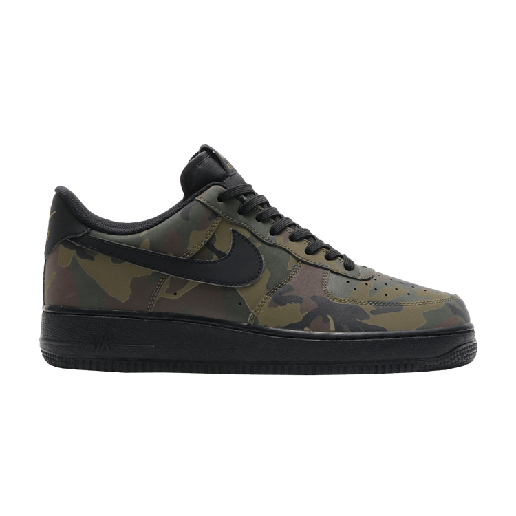 Nike Air Force 1 Low '07 LV8 'Reflective Camo' — Medium Olive/Black-Black
