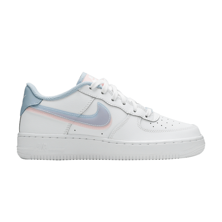Nike Air Force 1 LV8 GS 'Double Swoosh' — White/Light Armory Blue
