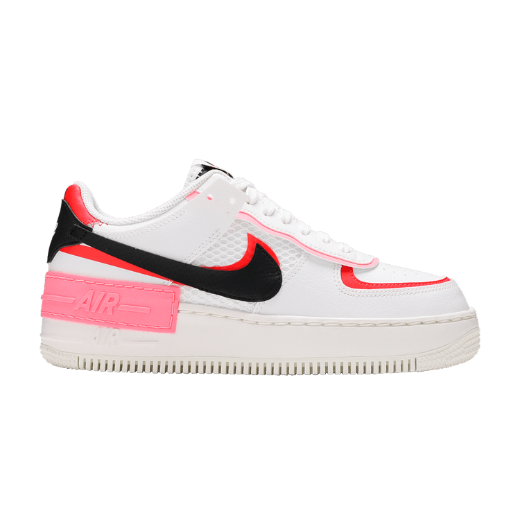 Nike Wmns Air Force 1 Shadow 'White Multi-Color' — White/Chile Red/Sunset Pulse/Black