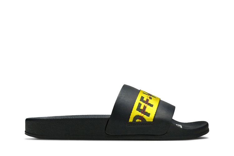 Off-White Sliders 'Black Yellow' — Black/Yellow