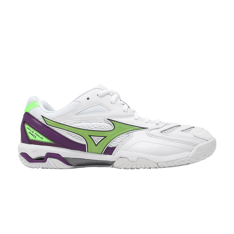 Mizuno Wave Fang Pro 'White Purple Green' — White/Blue/Purple